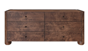Gibson 6 Drawer Dresser Dark Brown