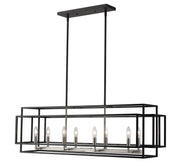 Z-Lite - 454-44L-BK-BN - Eight Light Linear Chandelier - Titania - Black / Brushed Nickel