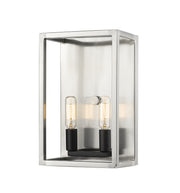 Z-Lite - 456-2S-BN-BK - Two Light Wall Sconce - Quadra - Brushed Nickel / Matte Black