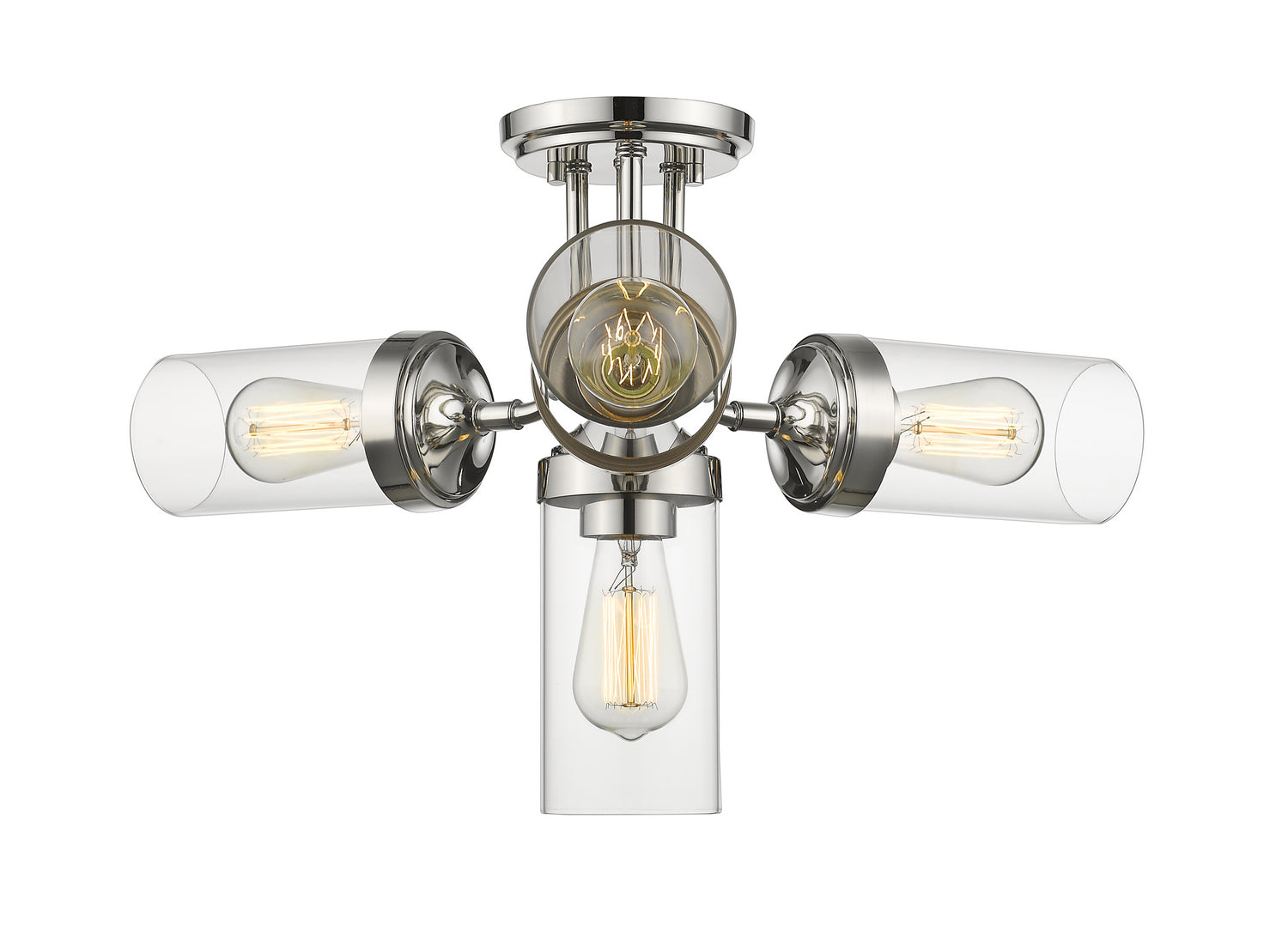 Z-Lite - 617SF-PN - Four Light Semi Flush Mount - Calliope - Polished Nickel