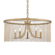 Golden - 1771-5 PG-CRY - Five Light Chandelier - Marilyn - Peruvian Gold