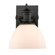Golden - 3118-BA1 BLK-OP - One Light Bath Vanity - Hines - Matte Black