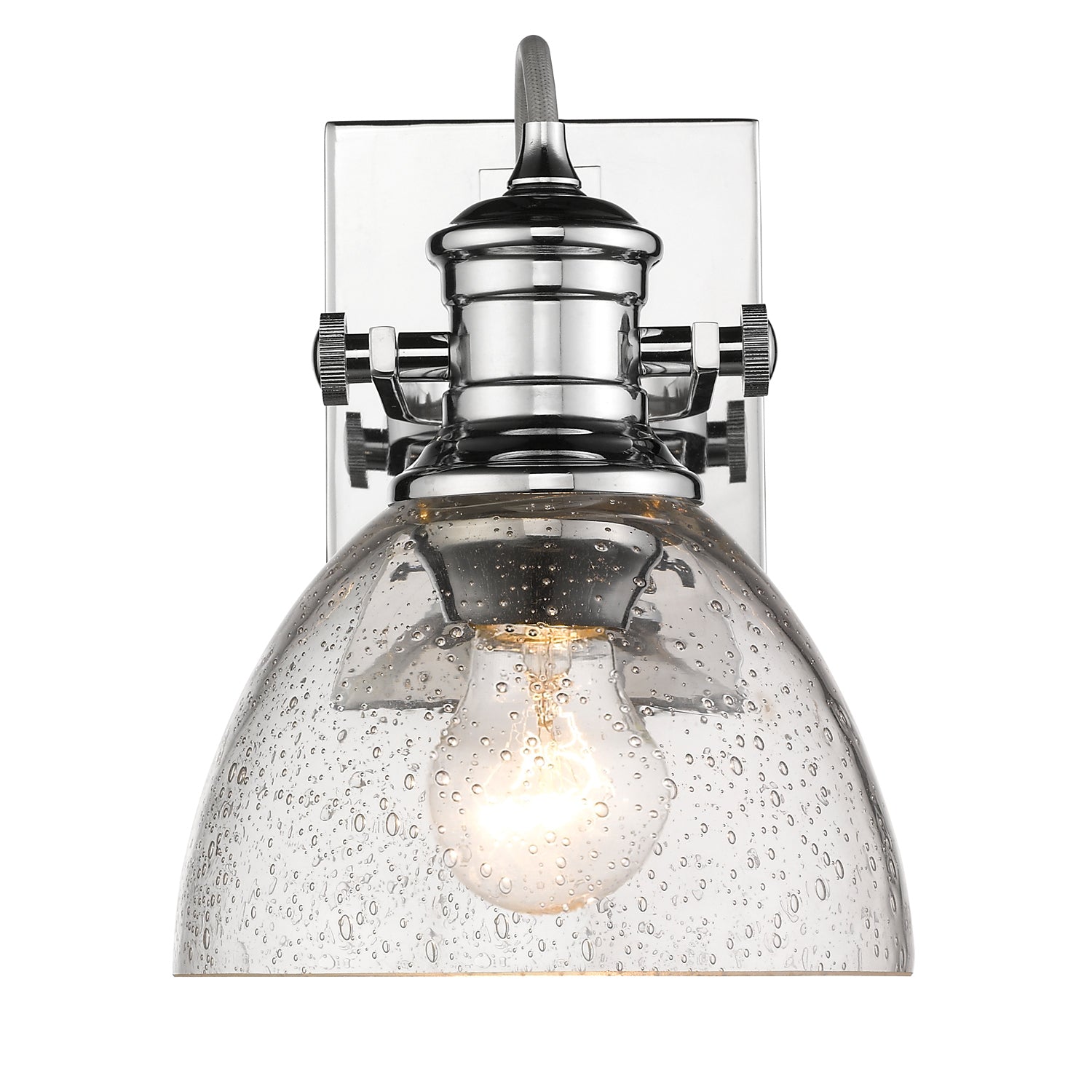 Golden - 3118-BA1 CH-SD - One Light Bath Vanity - Hines - Chrome
