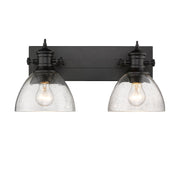 Golden - 3118-BA2 BLK-SD - Two Light Bath Vanity - Hines - Matte Black