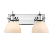 Golden - 3118-BA2 CH-OP - Two Light Bath Vanity - Hines - Chrome