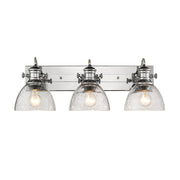 Golden - 3118-BA3 CH-SD - Three Light Bath Vanity - Hines - Chrome