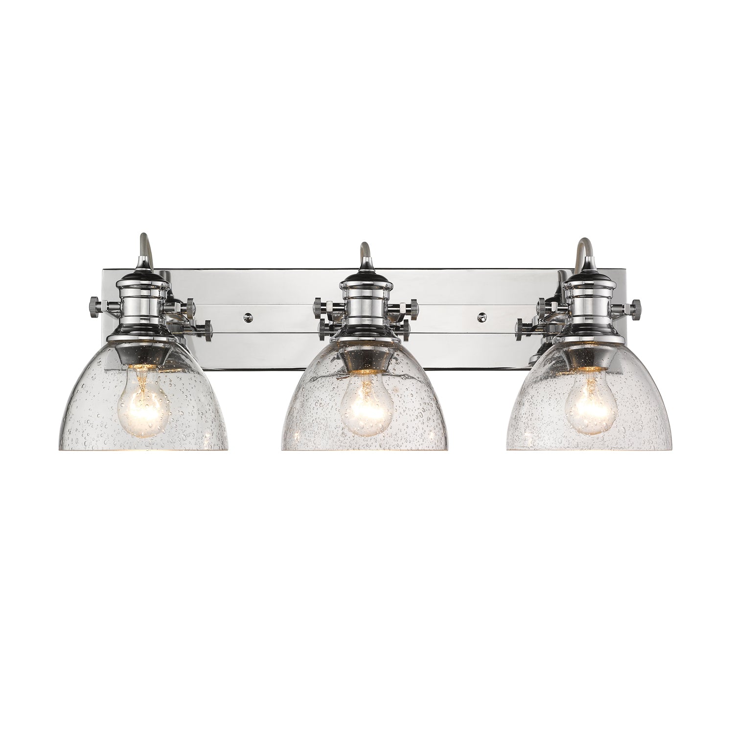 Golden - 3118-BA3 CH-SD - Three Light Bath Vanity - Hines - Chrome