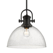 Golden - 3118-L BLK-SD - One Light Pendant - Hines - Matte Black