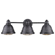 Golden - 7312-BA3 BP - Three Light Bath Vanity - Bartlett - Black Patina