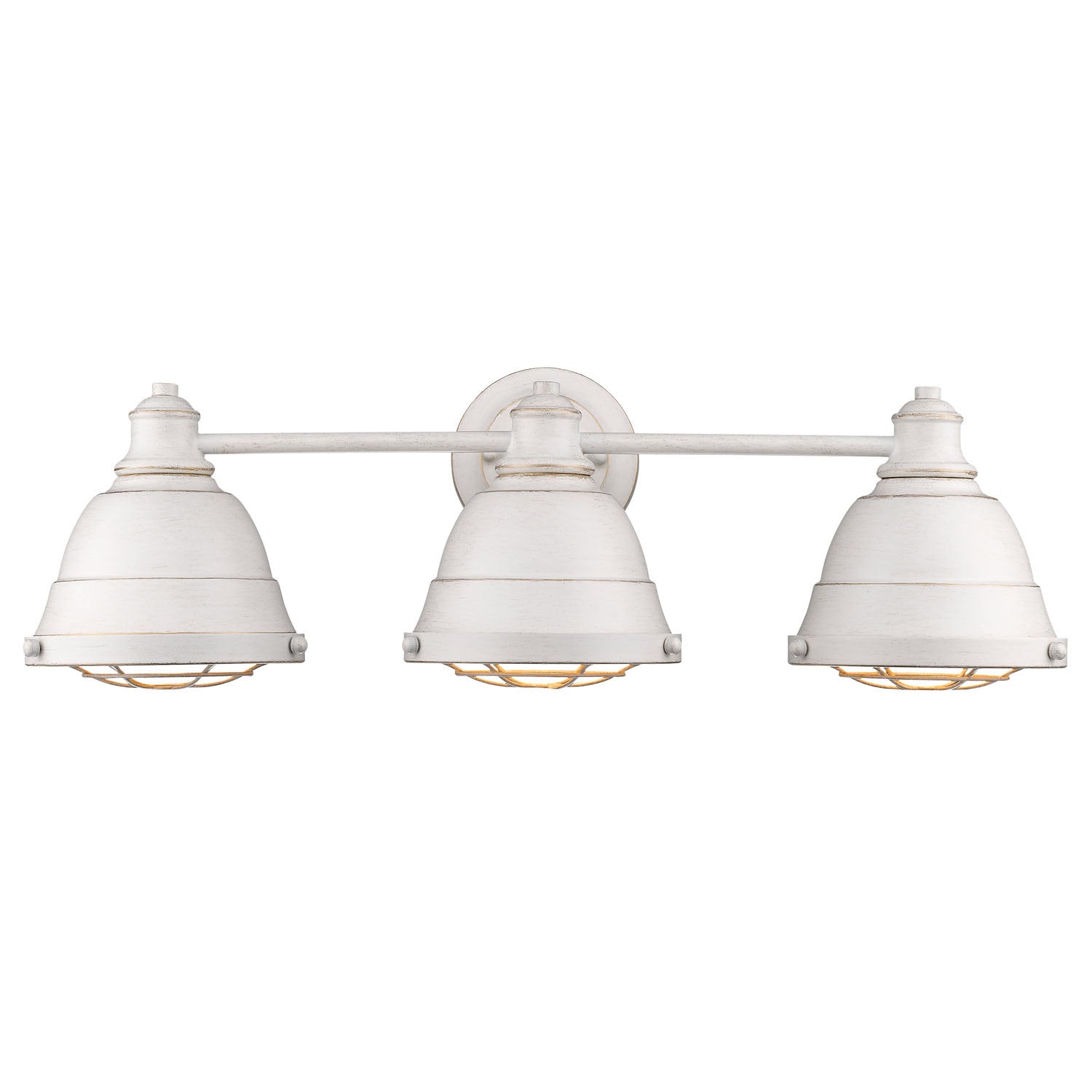Golden - 7312-BA3 FW - Three Light Bath Vanity - Bartlett - French White