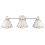 Golden - 7312-BA3 FW - Three Light Bath Vanity - Bartlett - French White