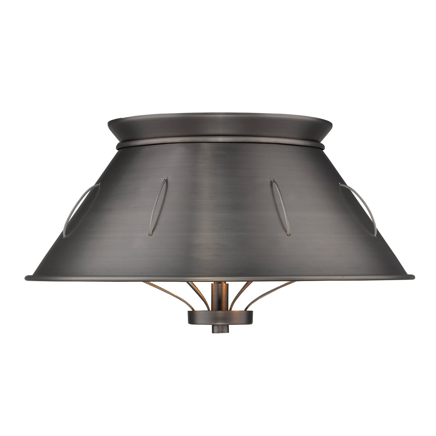 Golden - 7917-FM AS - Two Light Flush Mount - Whitaker - Aged Steel