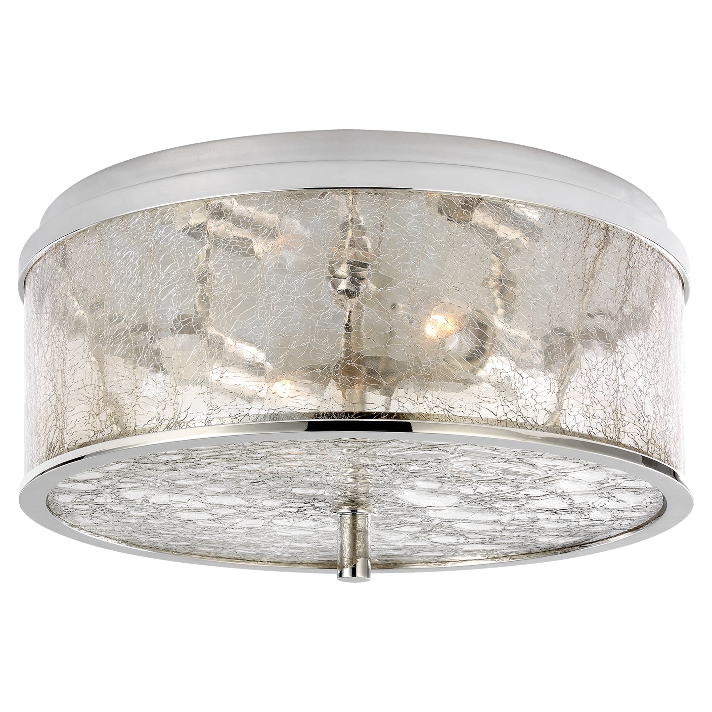 Visual Comfort Signature - KW 4202PN-CRG - Two Light Flush Mount - Liaison - Polished Nickel
