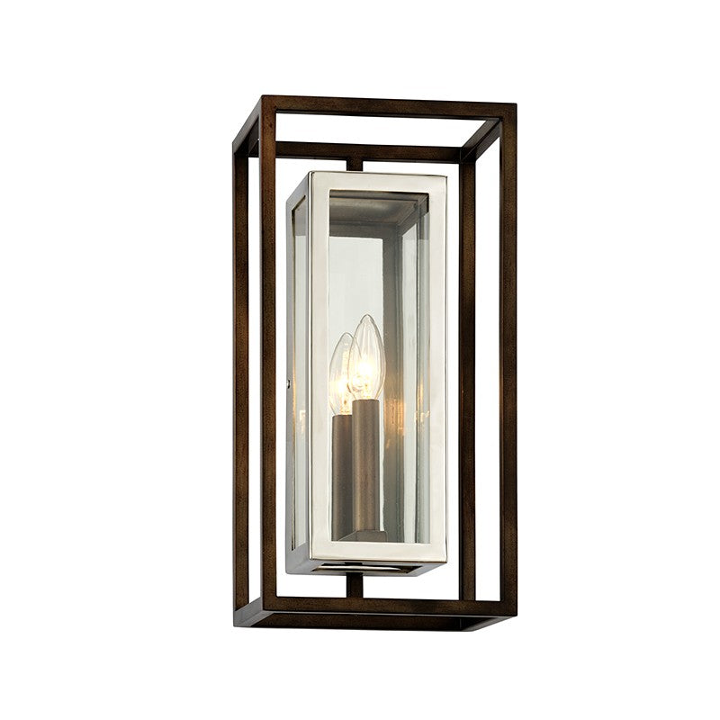 Troy Lighting - B6512 - One Light Wall Sconce - Morgan - Bronze With Polished Stainless