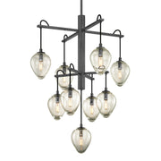 Troy Lighting - F6207-GRA/BCR - Nine Light Chandelier - Brixton - Graphite/Black Chrome