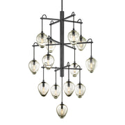 Troy Lighting - F6208-GRA/BCR - 13 Light Chandelier - Brixton - Graphite/Black Chrome