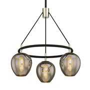 Troy Lighting - F6213-TBK/PN - Three Light Pendant - Iliad - Textured Black & Polish Nickel