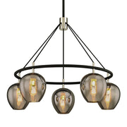 Troy Lighting - F6215-TBK/PN - Five Light Chandelier - Iliad - Carbide Blk & Pol Nickel