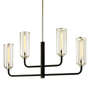 Troy Lighting - F6275 - Four Light Linear Pendant - Aeon - Carbide Blk & Pol Nickel