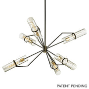 Troy Lighting - F6318-TBZ/BBA - Six Light Chandelier - Raef - Textured Bronze Brushed Brass