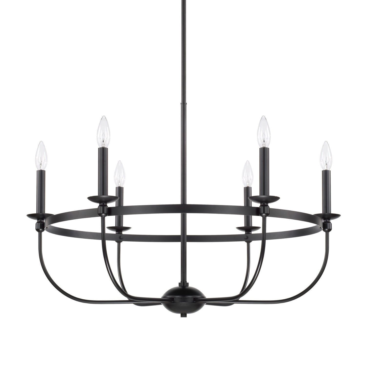 Capital Lighting - 425161MB - Six Light Chandelier - Rylann - Matte Black