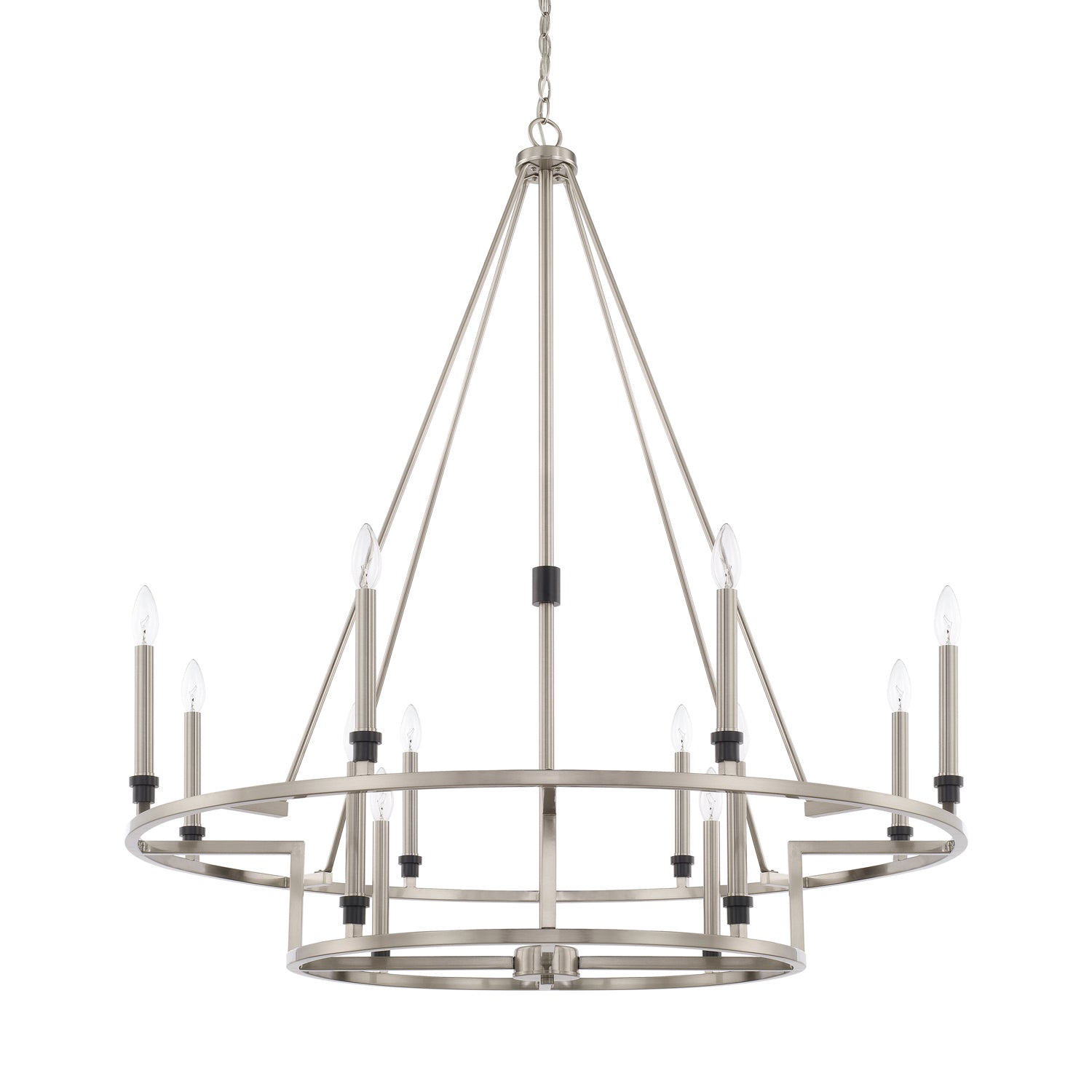 Capital Lighting - 425201BT - 12 Light Chandelier - Tux - Black Tie