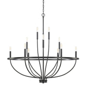 Capital Lighting - 428501MB - 12 Light Chandelier - Greyson - Matte Black