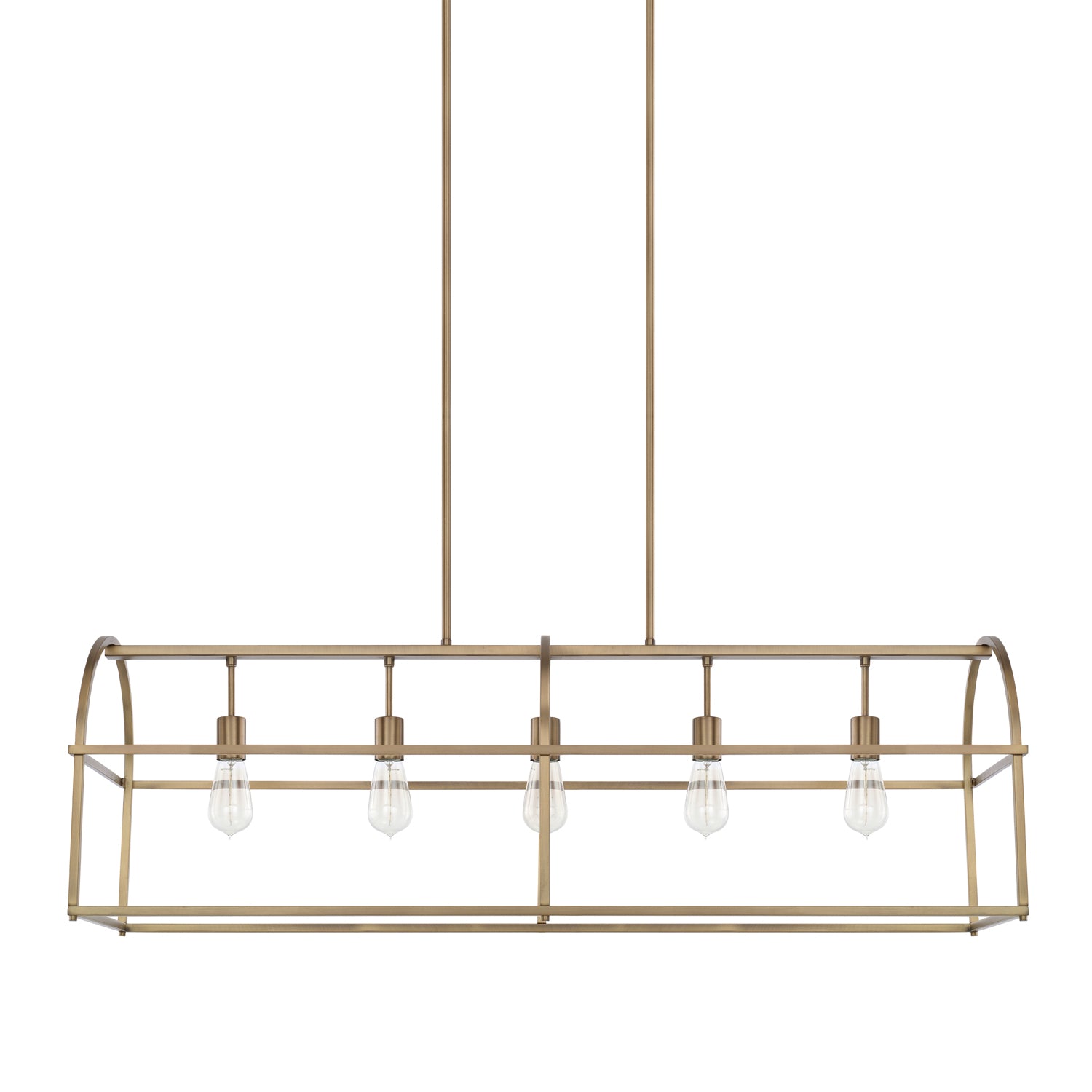 Capital Lighting - 825751AD - Five Light Island Pendant - Aubrey - Aged Brass