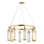 Hudson Valley - 9130-AGB - Eight Light Pendant - Marley - Aged Brass