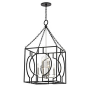 Hudson Valley - 9218-AIPN - Eight Light Pendant - Octavio - Aged Iron/Polished Nickel Combo
