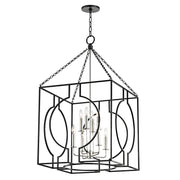 Hudson Valley - 9224-AIPN - Eight Light Pendant - Octavio - Aged Iron/Polished Nickel Combo