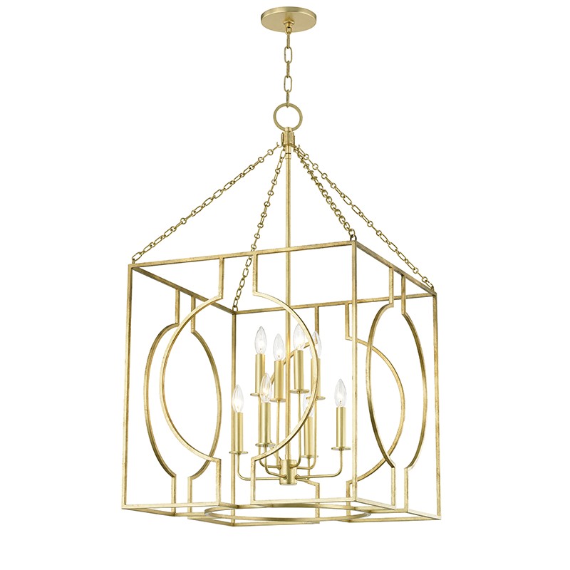 Hudson Valley - 9224-GL - Eight Light Pendant - Octavio - Gold Leaf