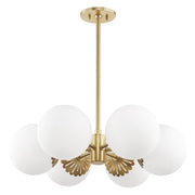 Mitzi - H193806-AGB - Six Light Chandelier - Paige - Aged Brass