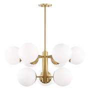 Mitzi - H193809-AGB - Nine Light Chandelier - Paige - Aged Brass