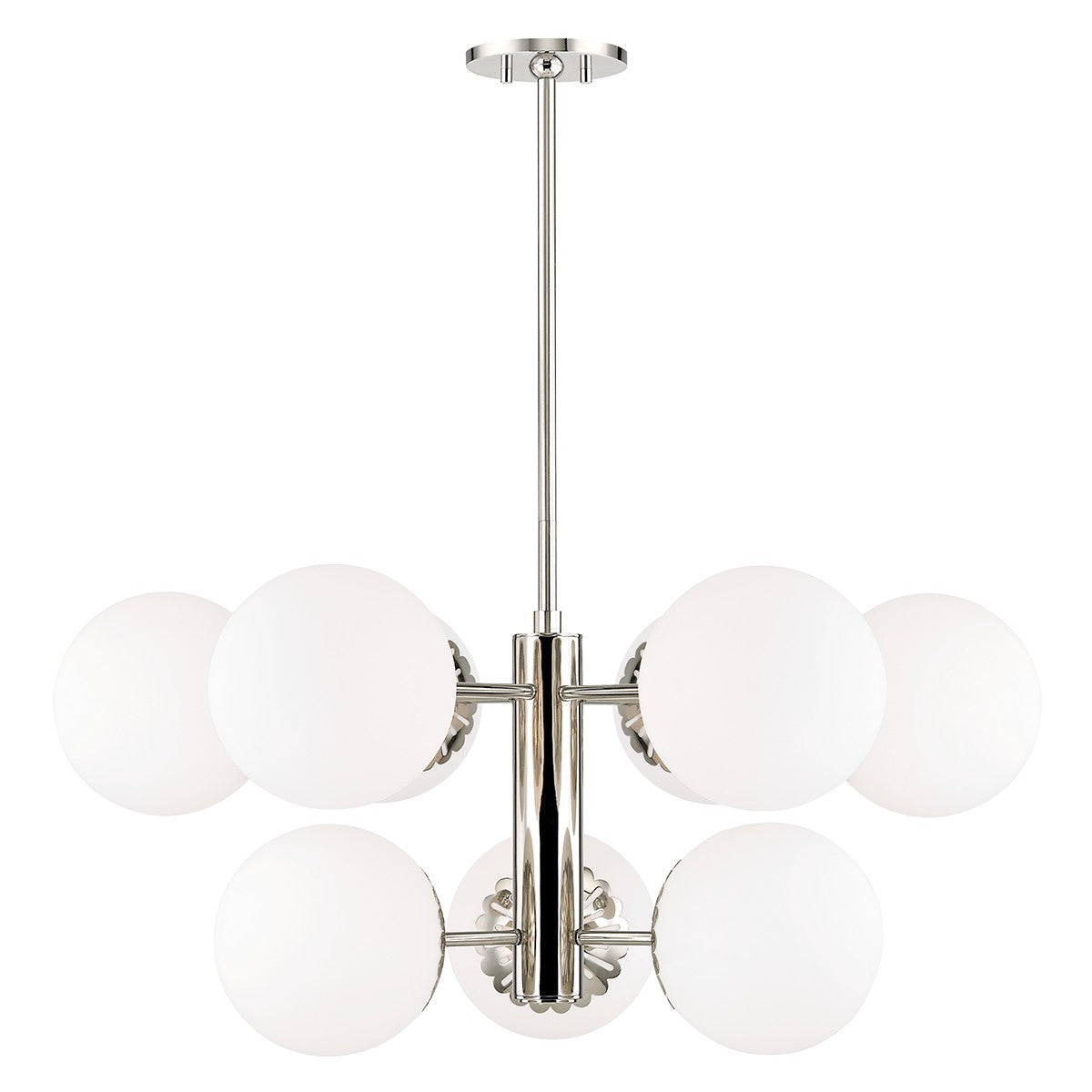 Mitzi - H193809-PN - Nine Light Chandelier - Paige - Polished Nickel