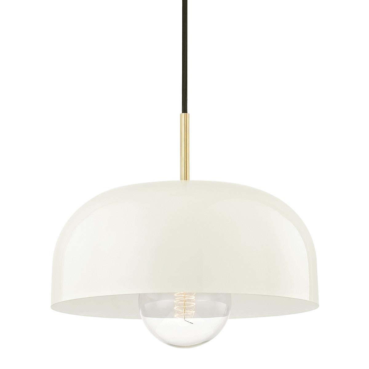 Mitzi - H199701L-AGB/CR - One Light Pendant - Avery - Aged Brass/Cream