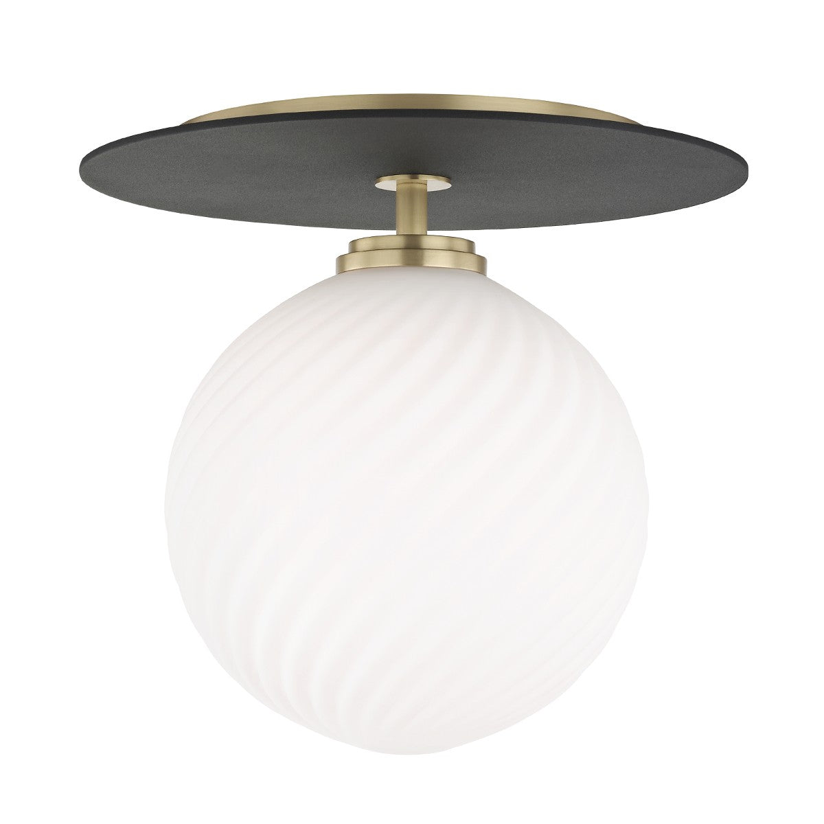 Mitzi - H200501L-AGB/BK - LED Semi Flush Mount - Ellis - Aged Brass/Black