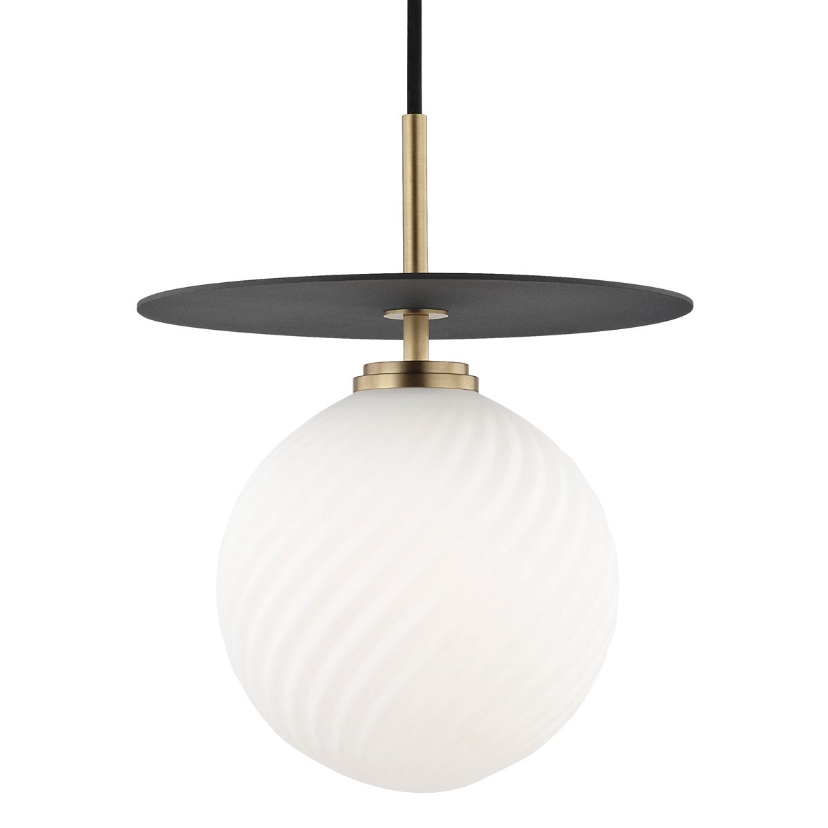Mitzi - H200701L-AGB/BK - LED Pendant - Ellis - Aged Brass/Black