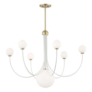 Mitzi - H234807-AGB/WH - LED Chandelier - Coco - Aged Brass/Soft Off White