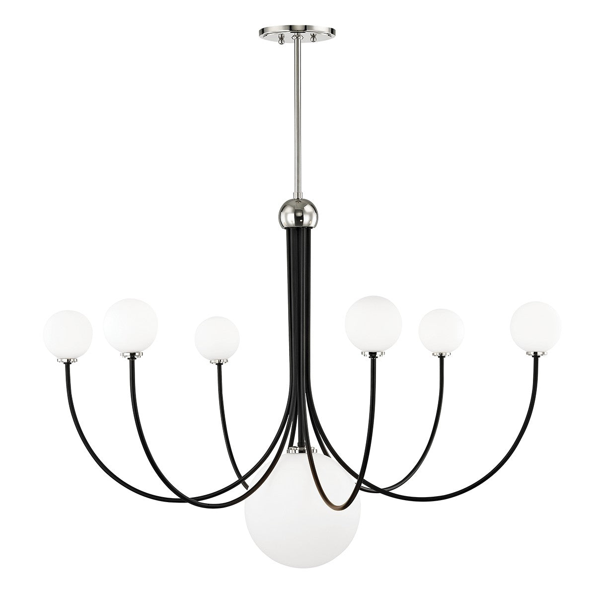 Mitzi - H234807-PN/BK - LED Chandelier - Coco - Polished Nickel/Black