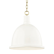 Mitzi - H238701L-AGB/CR - One Light Pendant - Blair - Aged Brass/Cream