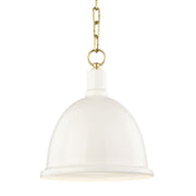 Mitzi - H238701S-AGB/CR - One Light Pendant - Blair - Aged Brass/Cream