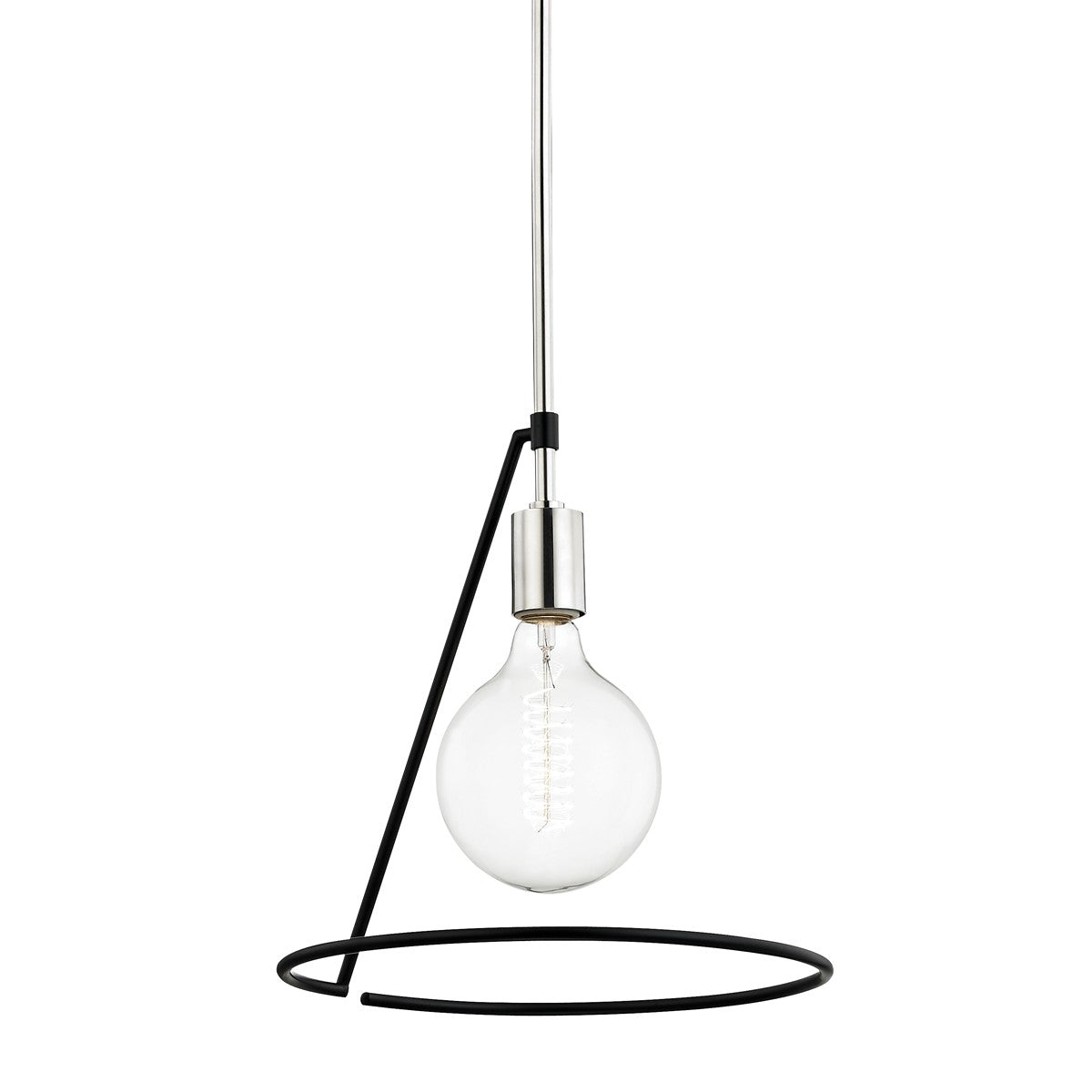 Mitzi - H245701-PN/BK - One Light Pendant - Dana - Polished Nickel/Black