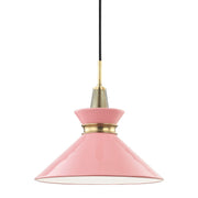 Mitzi - H251701S-AGB/PK - One Light Pendant - Kiki - Aged Brass/Pink