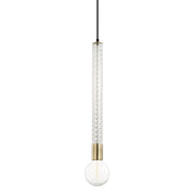 Mitzi - H256701-AGB - One Light Pendant - Pippin - Aged Brass