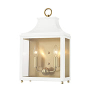 Mitzi - H259102-AGB/WH - Two Light Wall Sconce - Leigh - Aged Brass/Soft Off White