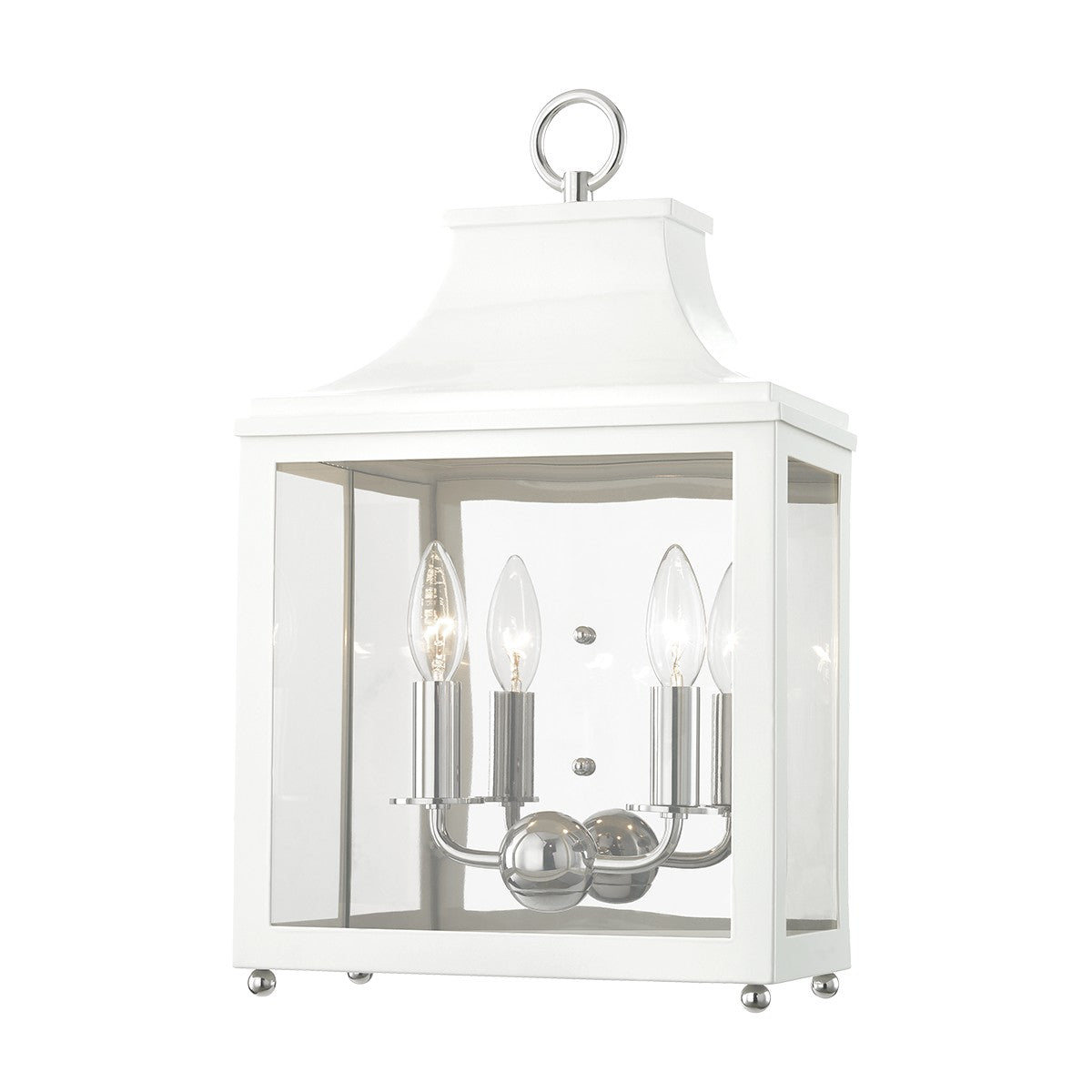 Mitzi - H259102-PN/WH - Two Light Wall Sconce - Leigh - Polished Nickel/White