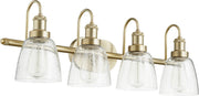 Quorum - 508-4-80 - Four Light Vanity - Hollis - Aged Brass