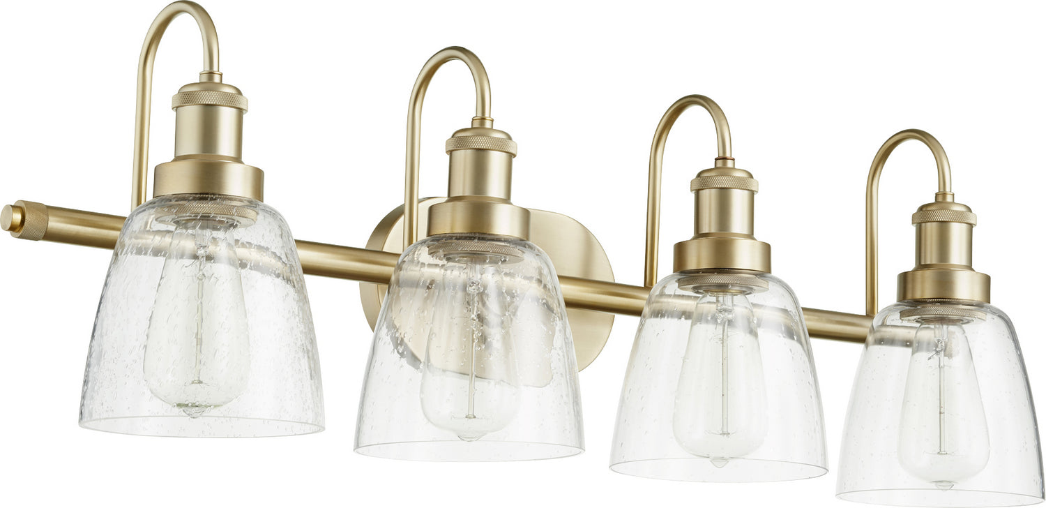 Quorum - 508-4-80 - Four Light Vanity - Hollis - Aged Brass