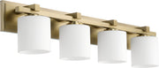 Quorum - 5369-4-80 - Four Light Vanity - Kaplan - Aged Brass